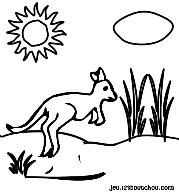 Coloring page: Kangaroo (Animals) #9127 - Free Printable Coloring Pages
