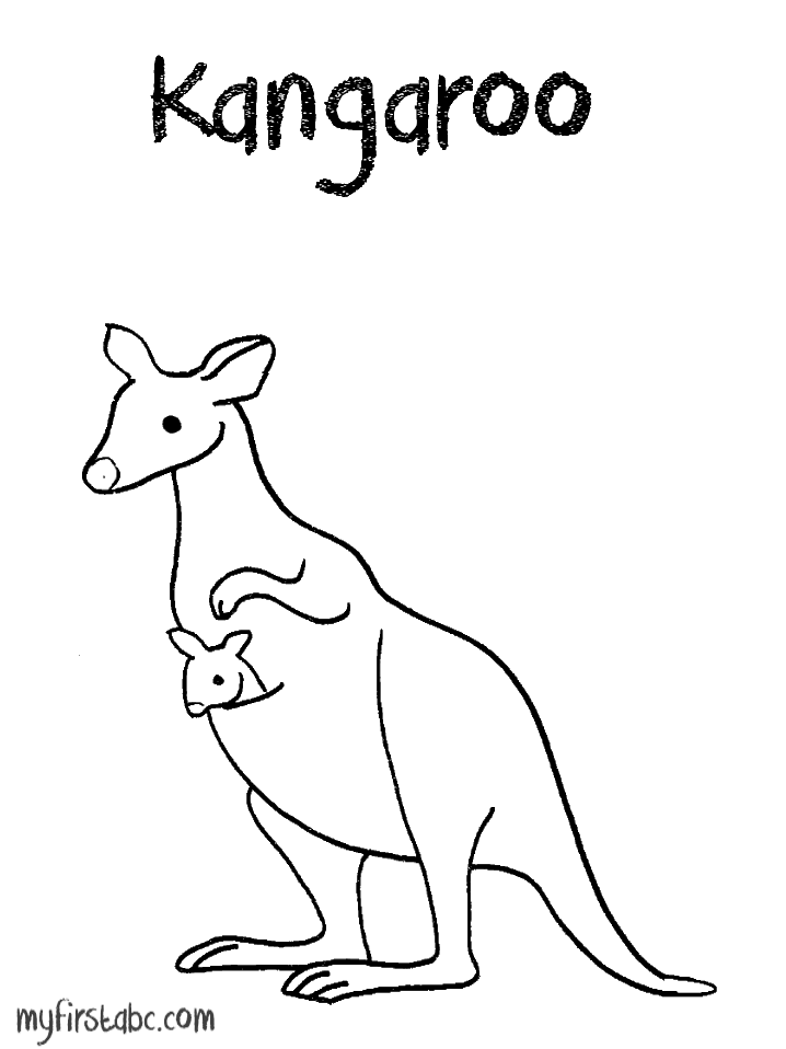 Coloring page: Kangaroo (Animals) #9143 - Free Printable Coloring Pages