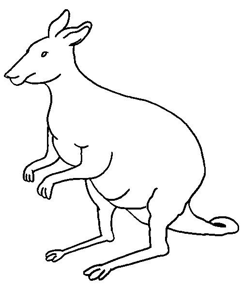 Coloring page: Kangaroo (Animals) #9157 - Free Printable Coloring Pages