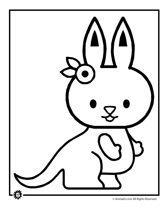 Coloring page: Kangaroo (Animals) #9173 - Free Printable Coloring Pages