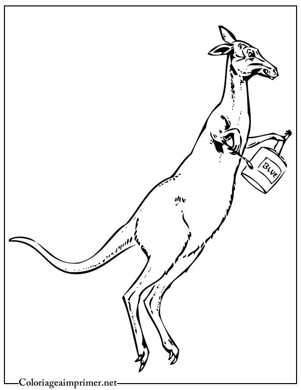 Coloring page: Kangaroo (Animals) #9175 - Free Printable Coloring Pages