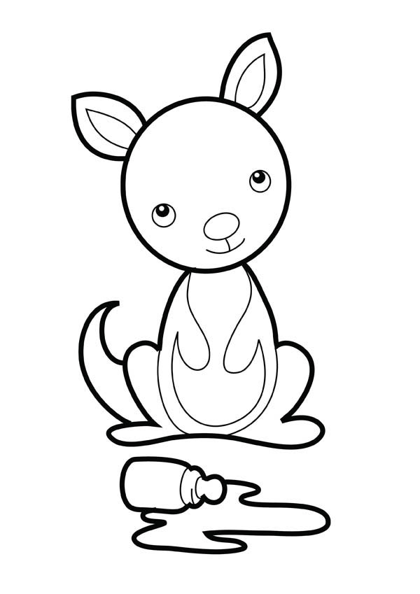 Coloring page: Kangaroo (Animals) #9205 - Free Printable Coloring Pages
