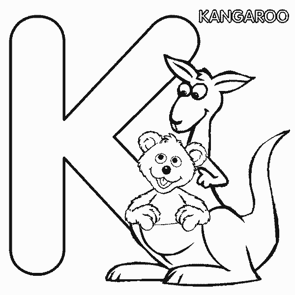 Coloring page: Kangaroo (Animals) #9212 - Free Printable Coloring Pages