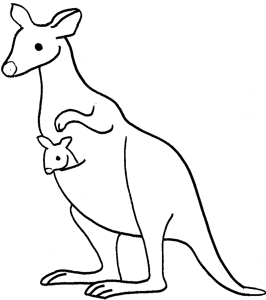Coloring page: Kangaroo (Animals) #9213 - Free Printable Coloring Pages