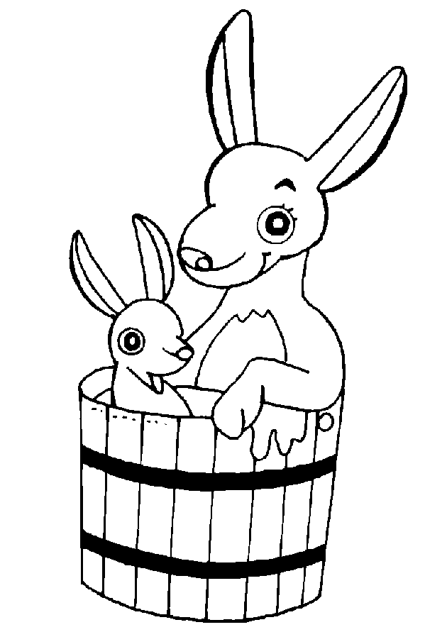 Coloring page: Kangaroo (Animals) #9216 - Free Printable Coloring Pages