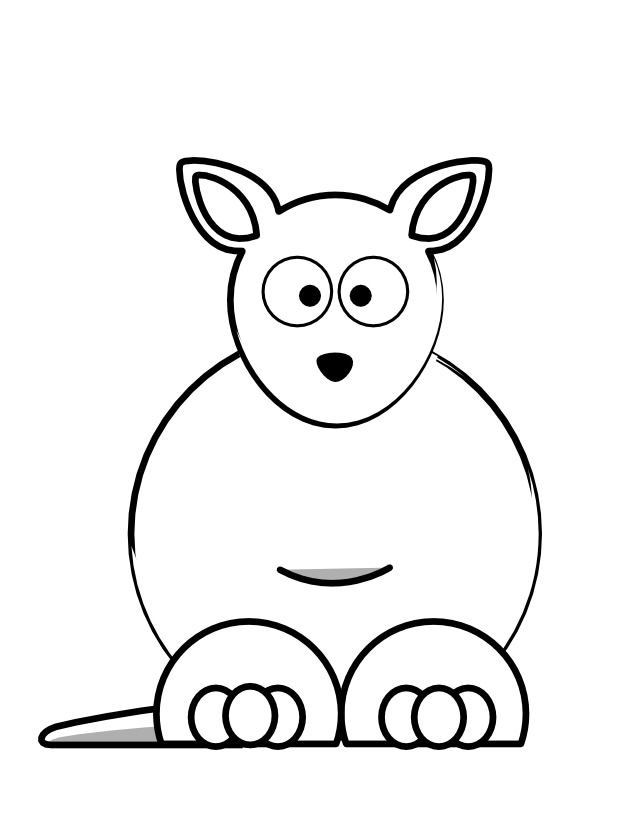 Coloring page: Kangaroo (Animals) #9218 - Free Printable Coloring Pages