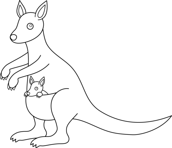 Coloring page: Kangaroo (Animals) #9219 - Free Printable Coloring Pages