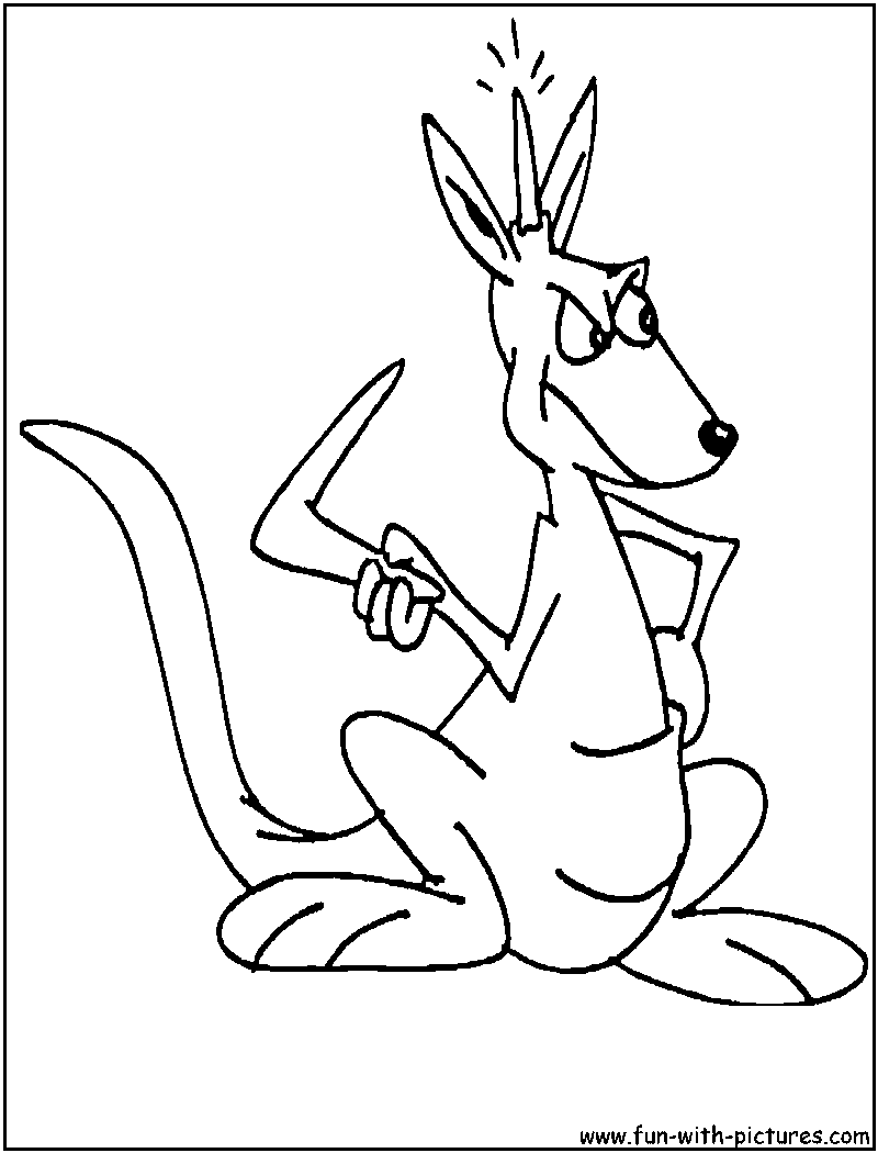 Coloring page: Kangaroo (Animals) #9220 - Free Printable Coloring Pages