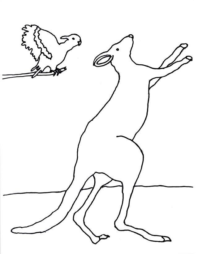 Coloring page: Kangaroo (Animals) #9246 - Free Printable Coloring Pages