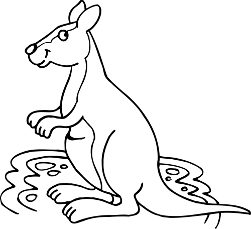 Coloring page: Kangaroo (Animals) #9248 - Free Printable Coloring Pages