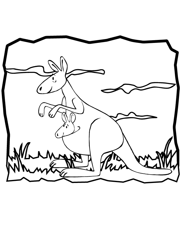 Coloring page: Kangaroo (Animals) #9251 - Free Printable Coloring Pages