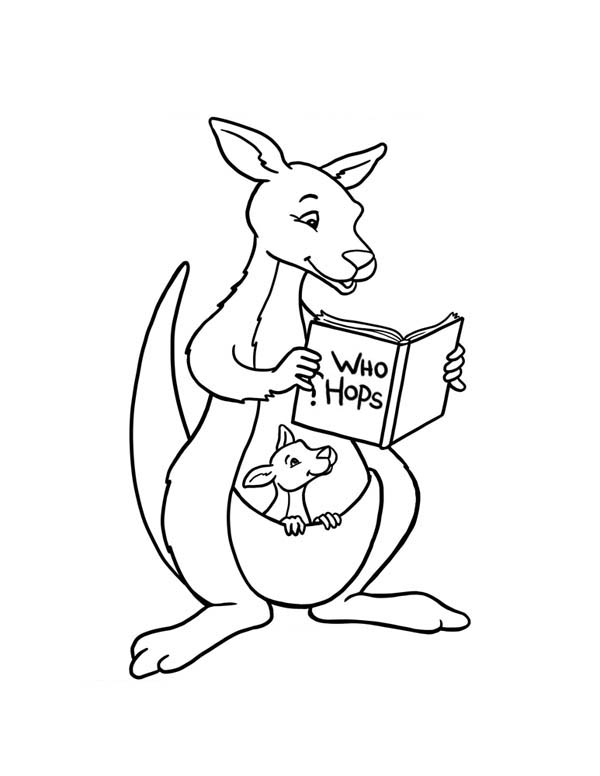 Coloring page: Kangaroo (Animals) #9255 - Free Printable Coloring Pages