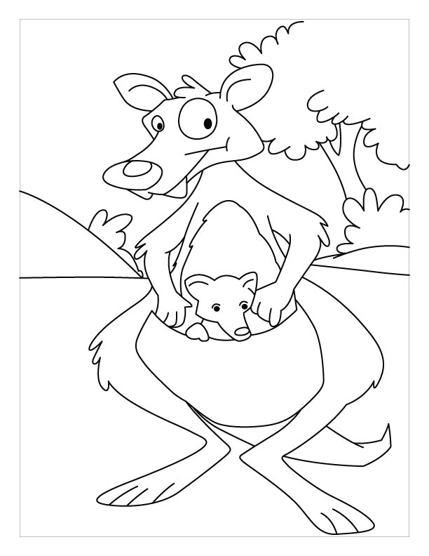 Coloring page: Kangaroo (Animals) #9258 - Free Printable Coloring Pages