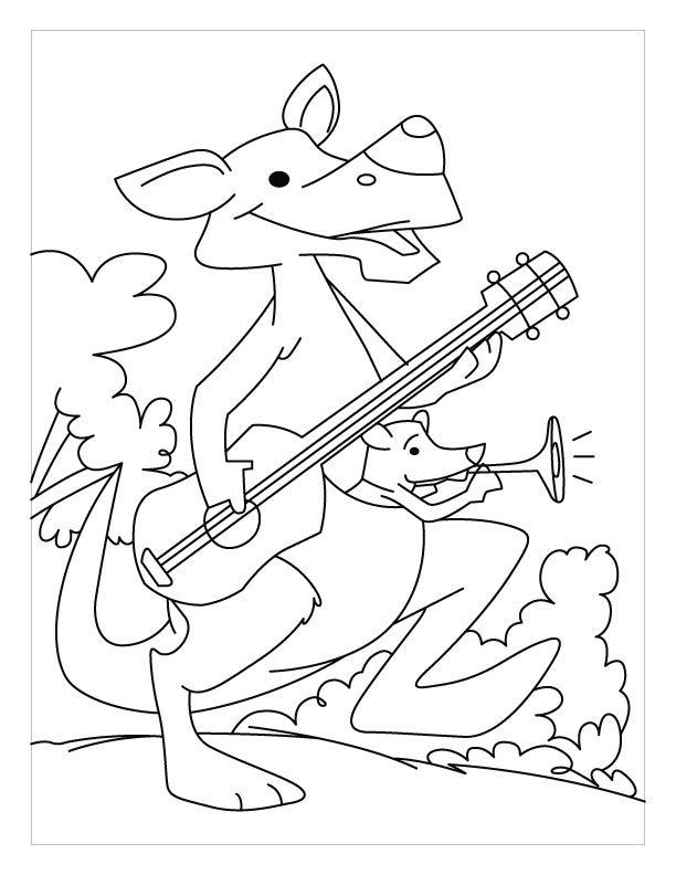 Coloring page: Kangaroo (Animals) #9263 - Free Printable Coloring Pages