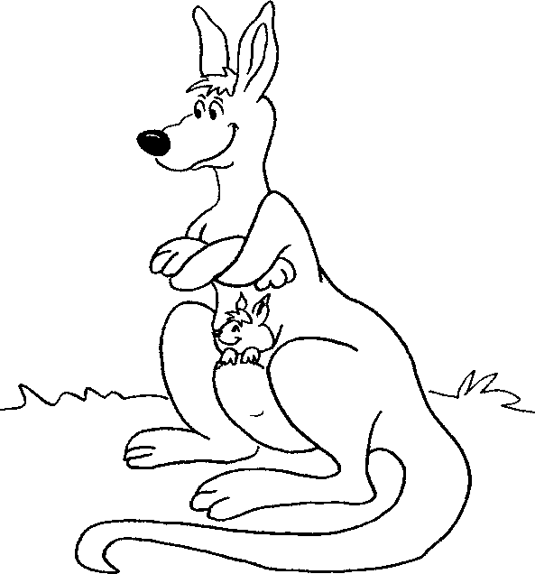 Coloring page: Kangaroo (Animals) #9269 - Free Printable Coloring Pages