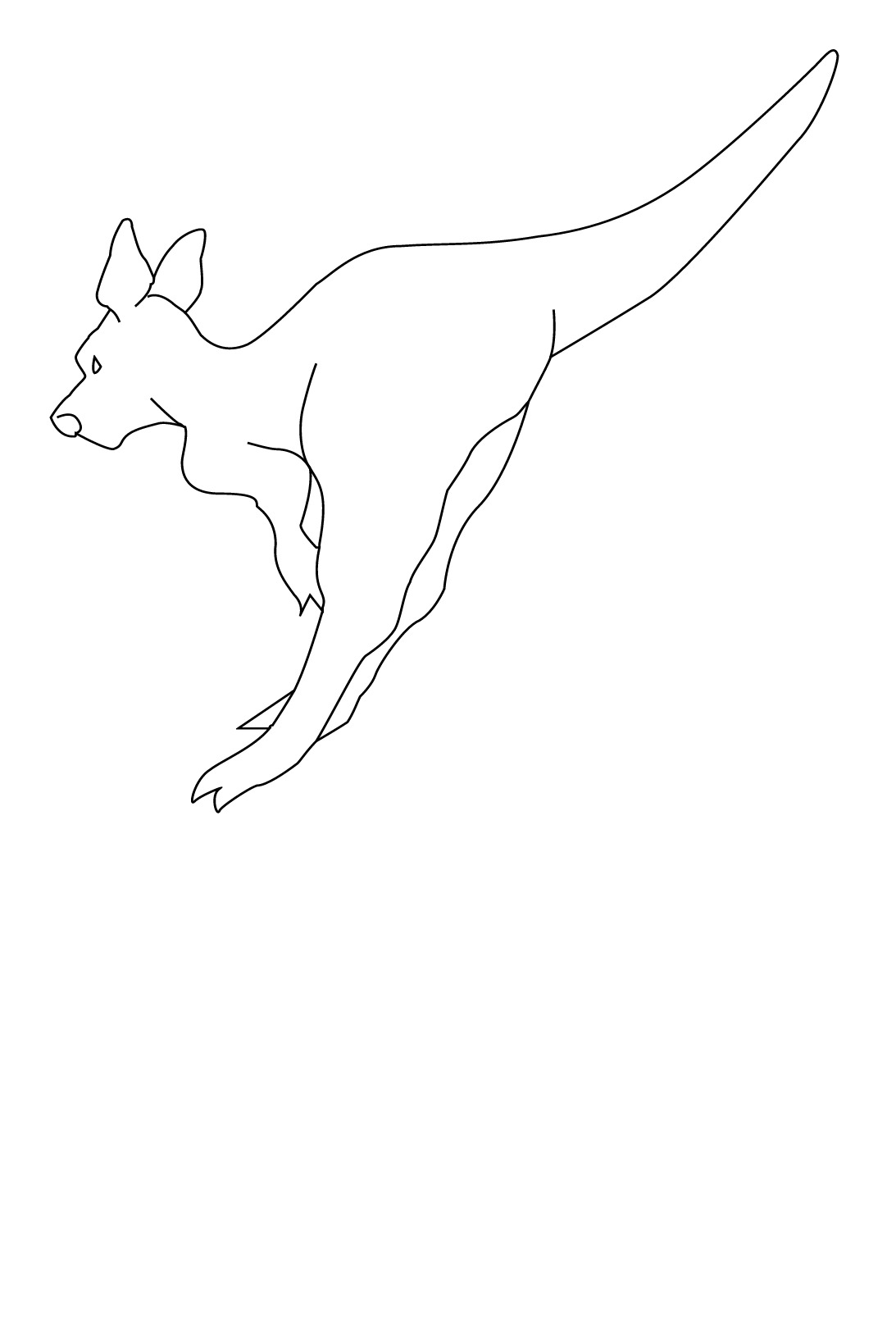 Coloring page: Kangaroo (Animals) #9287 - Free Printable Coloring Pages