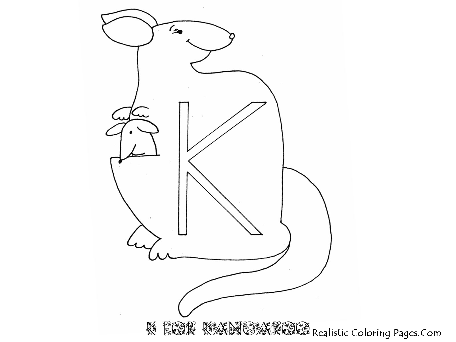Coloring page: Kangaroo (Animals) #9288 - Free Printable Coloring Pages