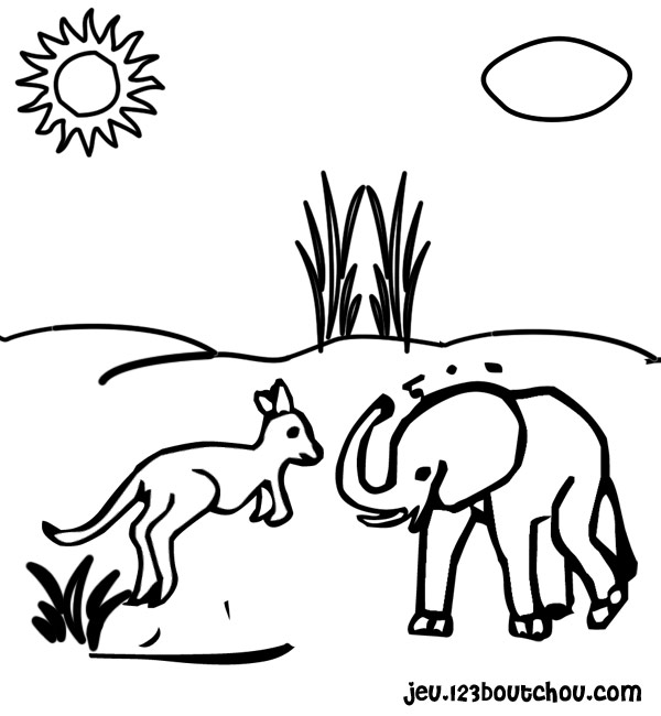 Coloring page: Kangaroo (Animals) #9291 - Free Printable Coloring Pages