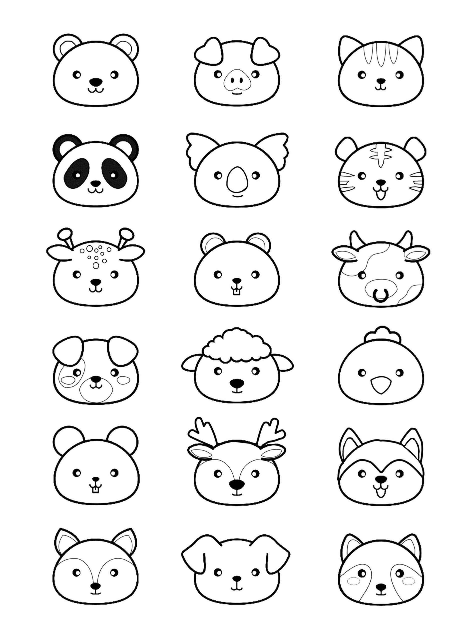 Free printable Kawaii Animals coloring page #209265 from Animals collection Free printable Kawaii Animals coloring page #209265 from Animals collection