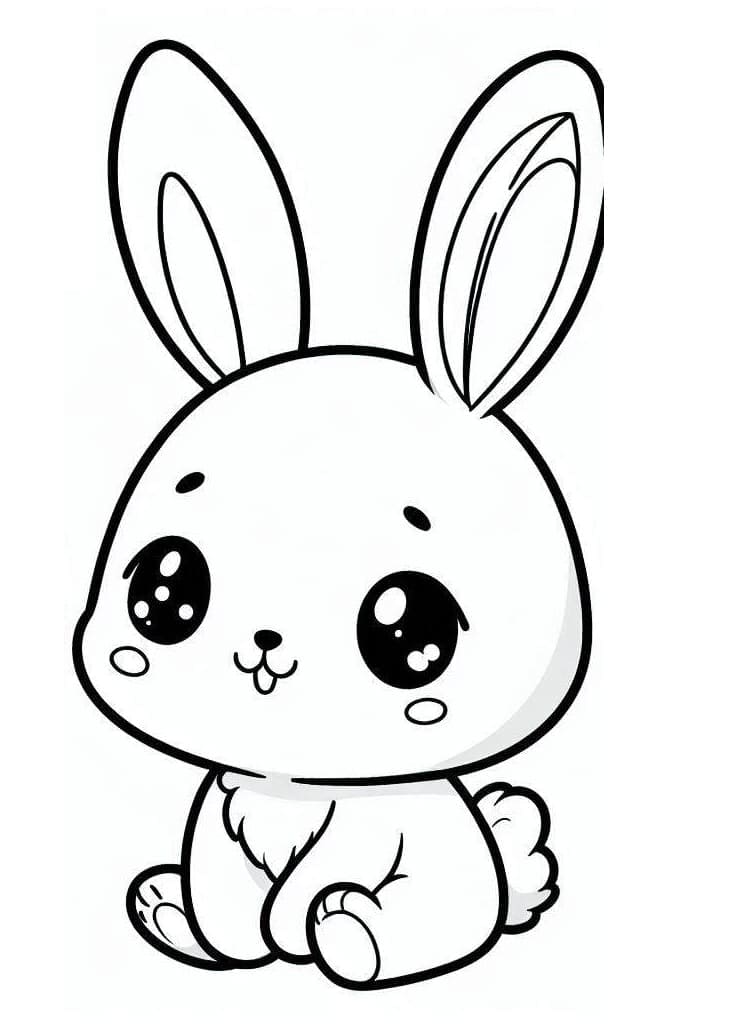 Free printable Kawaii Rabbit coloring page #219205 from Animals collection