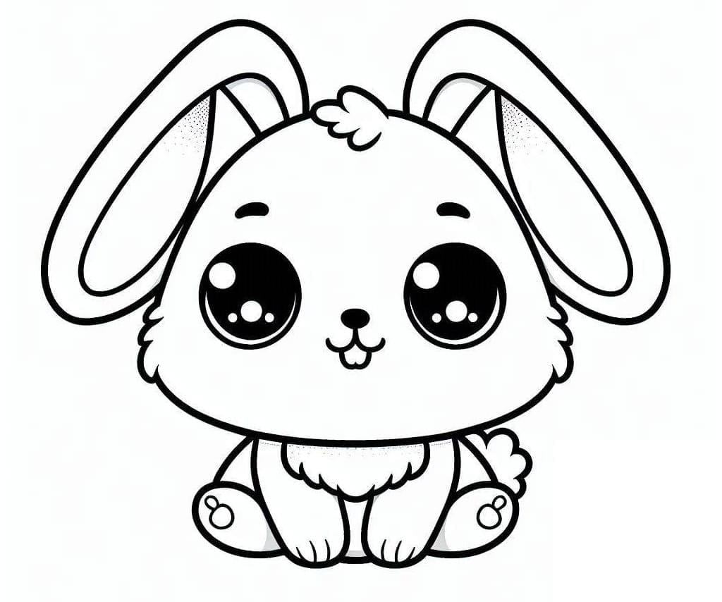 Free printable Kawaii Rabbit coloring page #219214 from Animals collection Free printable Kawaii Rabbit coloring page #219214 from Animals collection