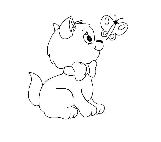 Free printable Kitten coloring page #176597 from Animals collection