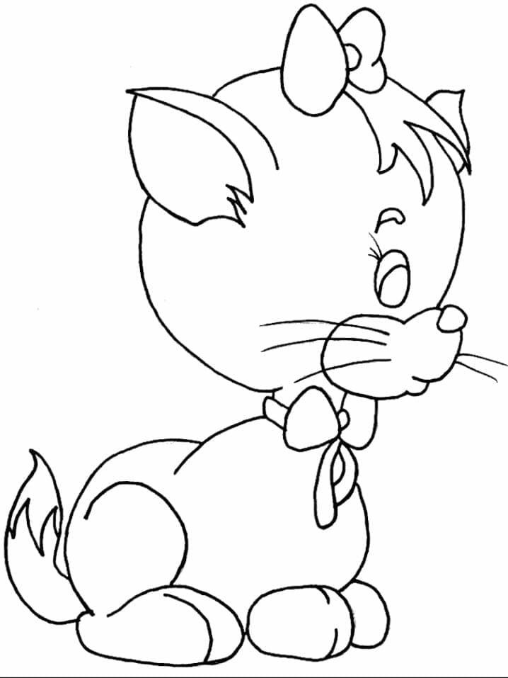 Free printable Kitten coloring page #176599 from Animals collection