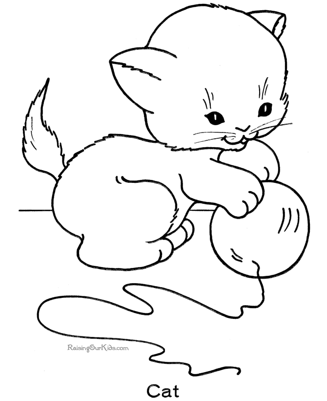 Coloring page: Kitten (Animals) #18026 - Free Printable Coloring Pages