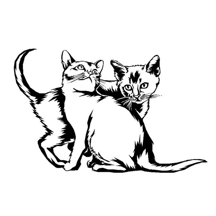 Coloring page: Kitten (Animals) #18046 - Free Printable Coloring Pages