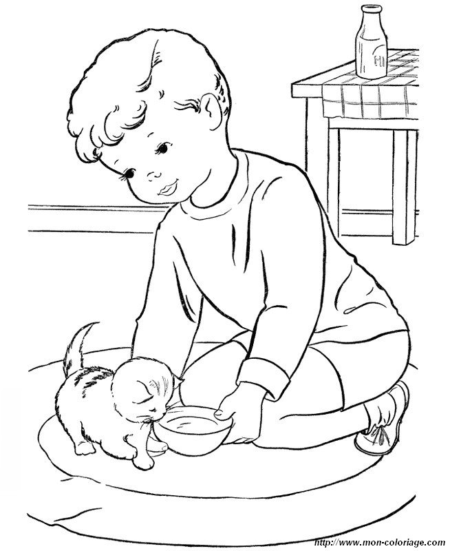 Coloring page: Kitten (Animals) #18051 - Free Printable Coloring Pages