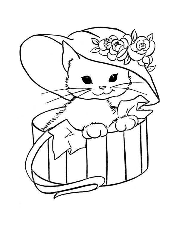 Coloring page: Kitten (Animals) #18060 - Free Printable Coloring Pages