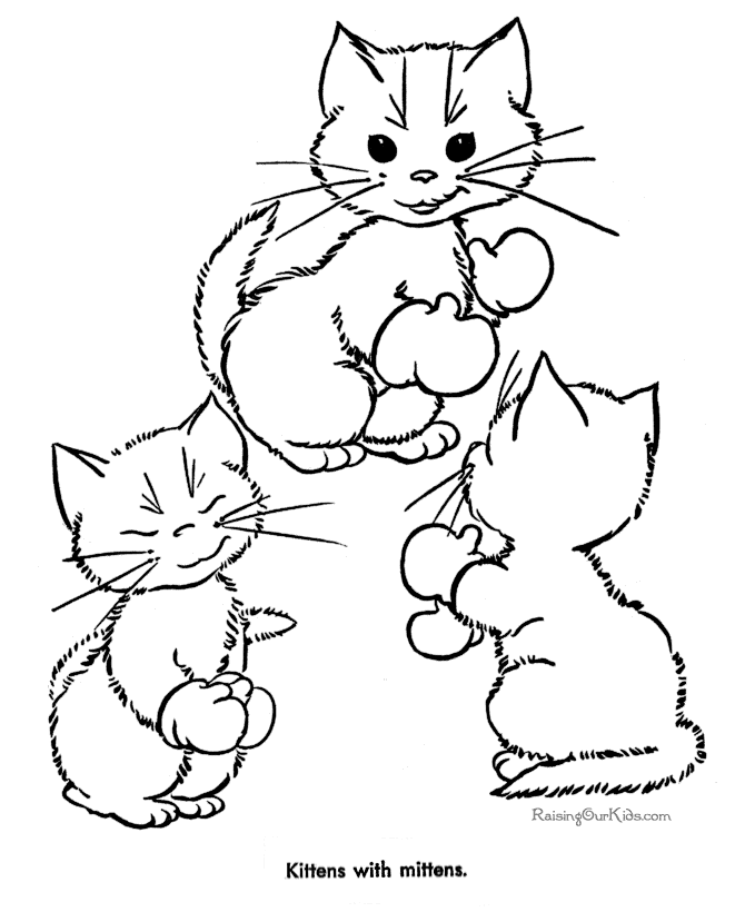 Coloring page: Kitten (Animals) #18061 - Free Printable Coloring Pages