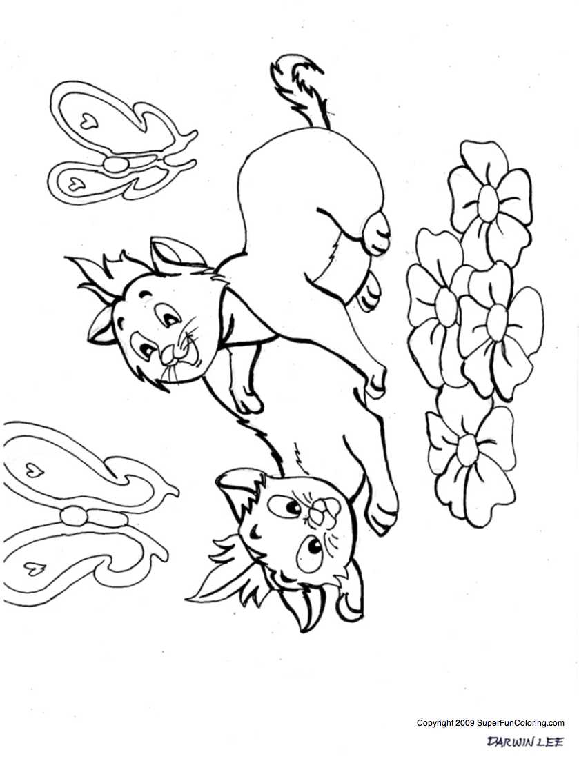 Coloring page: Kitten (Animals) #18083 - Free Printable Coloring Pages