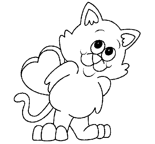 Coloring page: Kitten (Animals) #18129 - Free Printable Coloring Pages