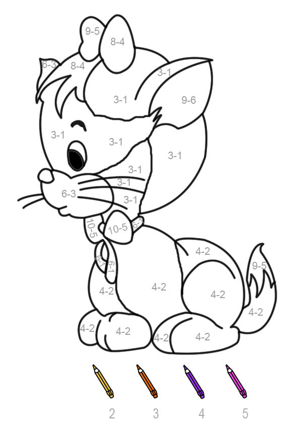 Coloring page: Kitten (Animals) #18151 - Free Printable Coloring Pages