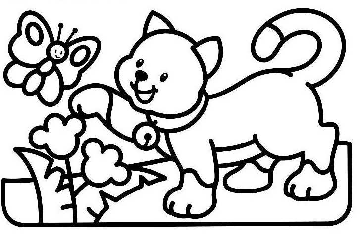 Coloring page: Kitten (Animals) #18202 - Free Printable Coloring Pages