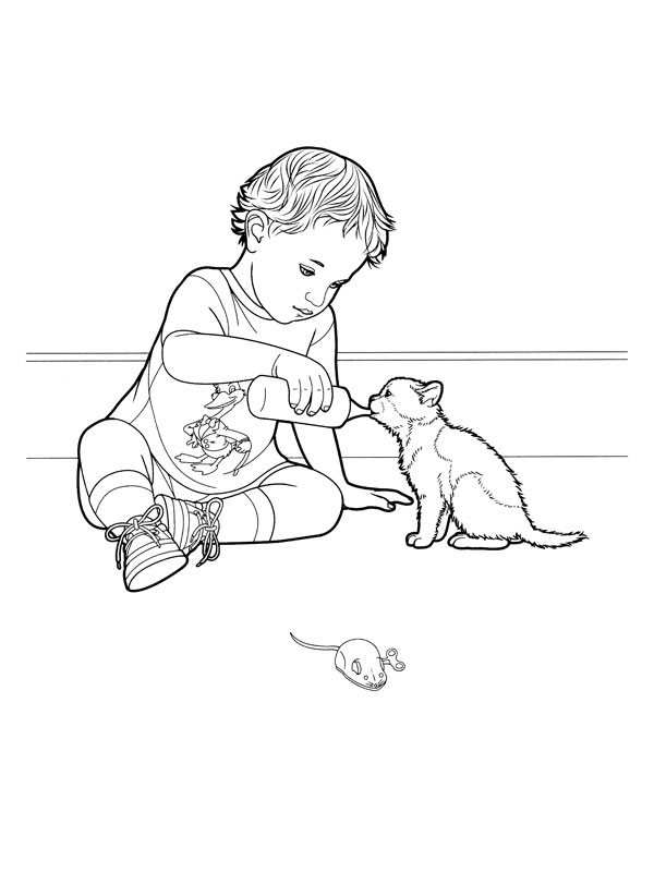 Coloring page: Kitten (Animals) #18209 - Free Printable Coloring Pages