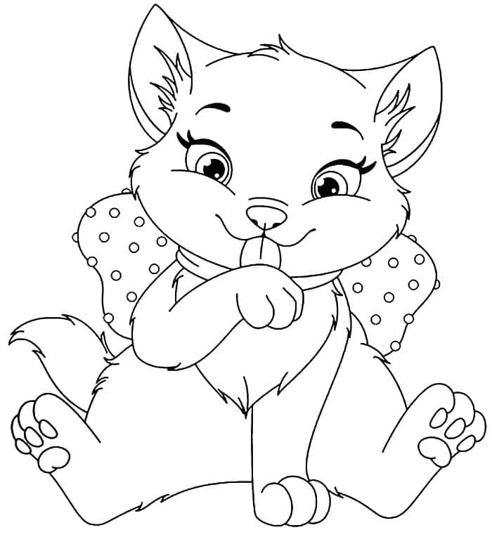 Free printable Kitten coloring page #215375 from Animals collection