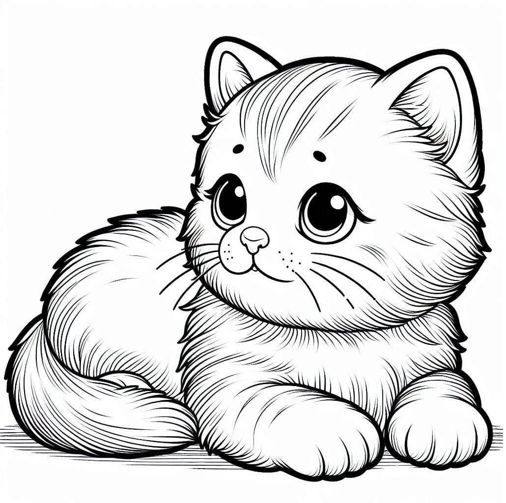 Free printable Kitten coloring page #215388 from Animals collection