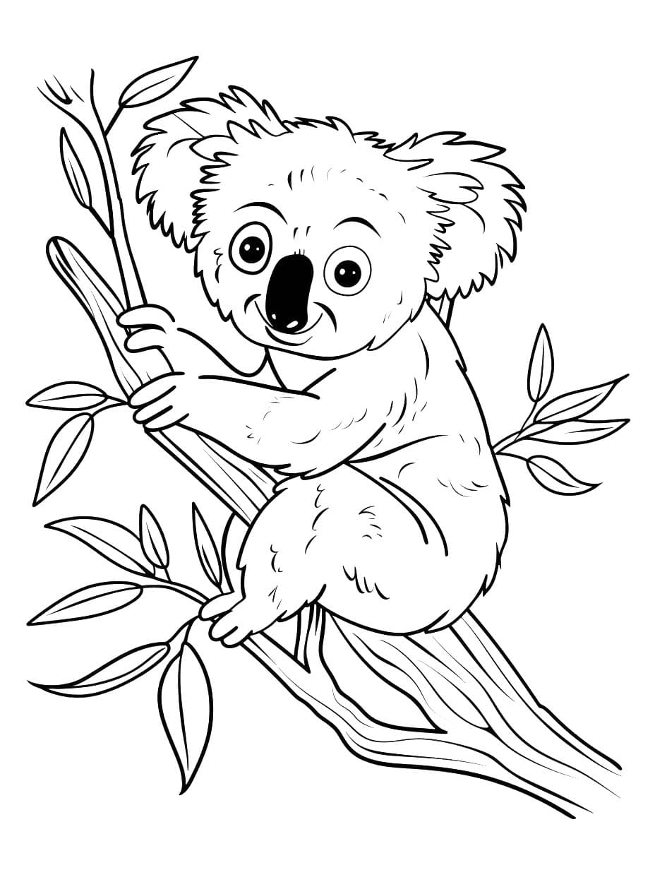 Free printable Koala coloring page #217739 from Animals collection