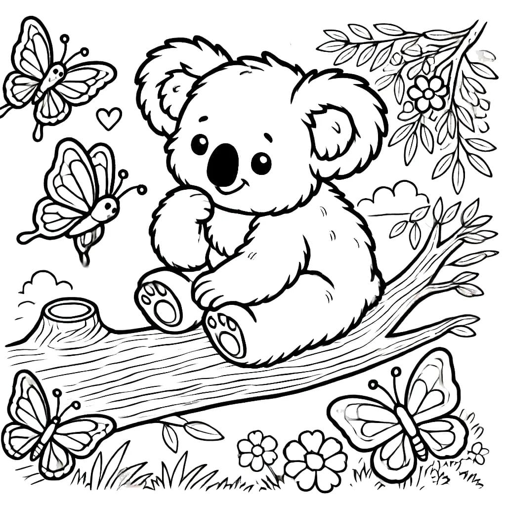 Free printable Koala coloring page #217740 from Animals collection