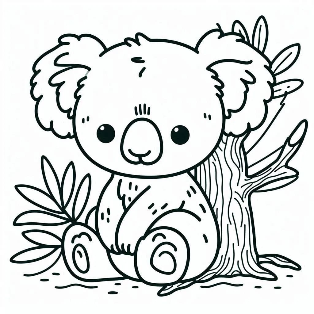 Free printable Koala coloring page #217745 from Animals collection Free printable Koala coloring page #217745 from Animals collection