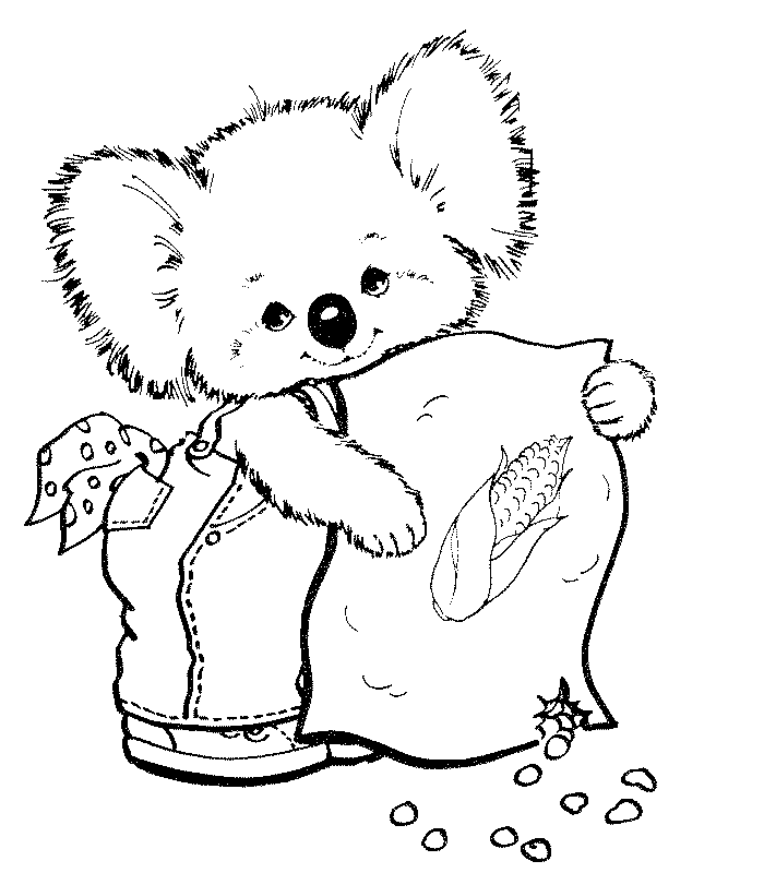 Coloring page: Koala (Animals) #9308 - Free Printable Coloring Pages