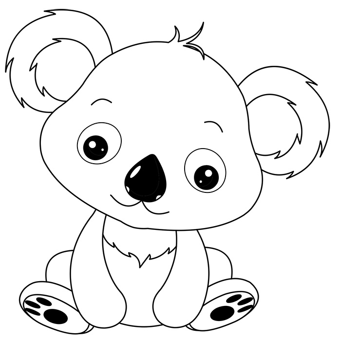 Drawing Koala #9346 (Animals) – Printable coloring pages