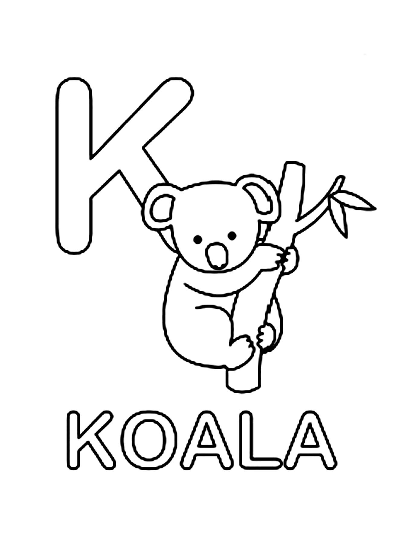 Coloring page: Koala (Animals) #9360 - Free Printable Coloring Pages
