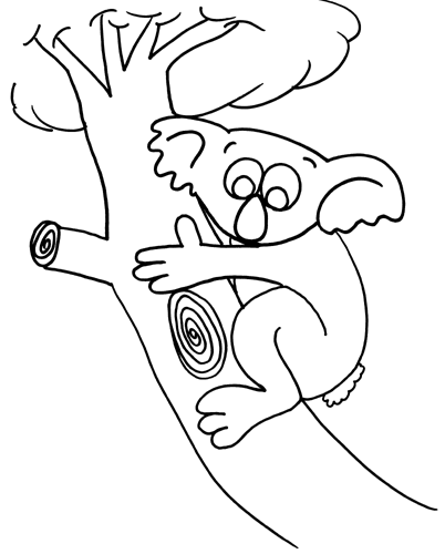 Coloring page: Koala (Animals) #9370 - Free Printable Coloring Pages