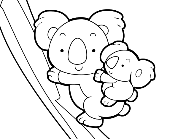 Coloring page: Koala (Animals) #9376 - Free Printable Coloring Pages