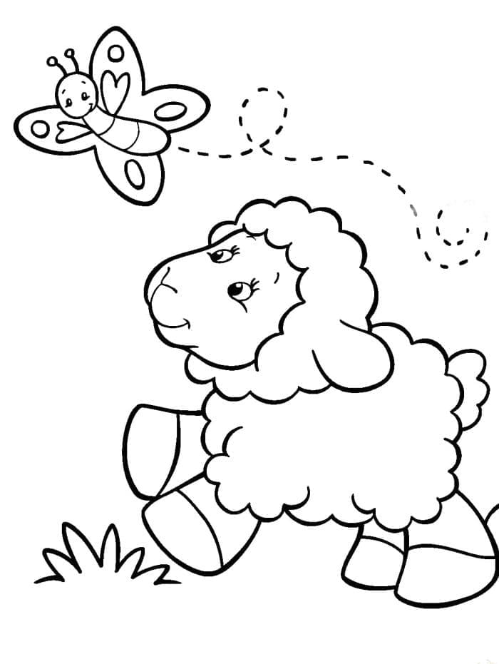 Free printable Lamb coloring page #184263 from Animals collection Free printable Lamb coloring page #184263 from Animals collection