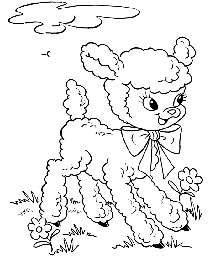 Coloring page: Lamb (Animals) #219 - Free Printable Coloring Pages