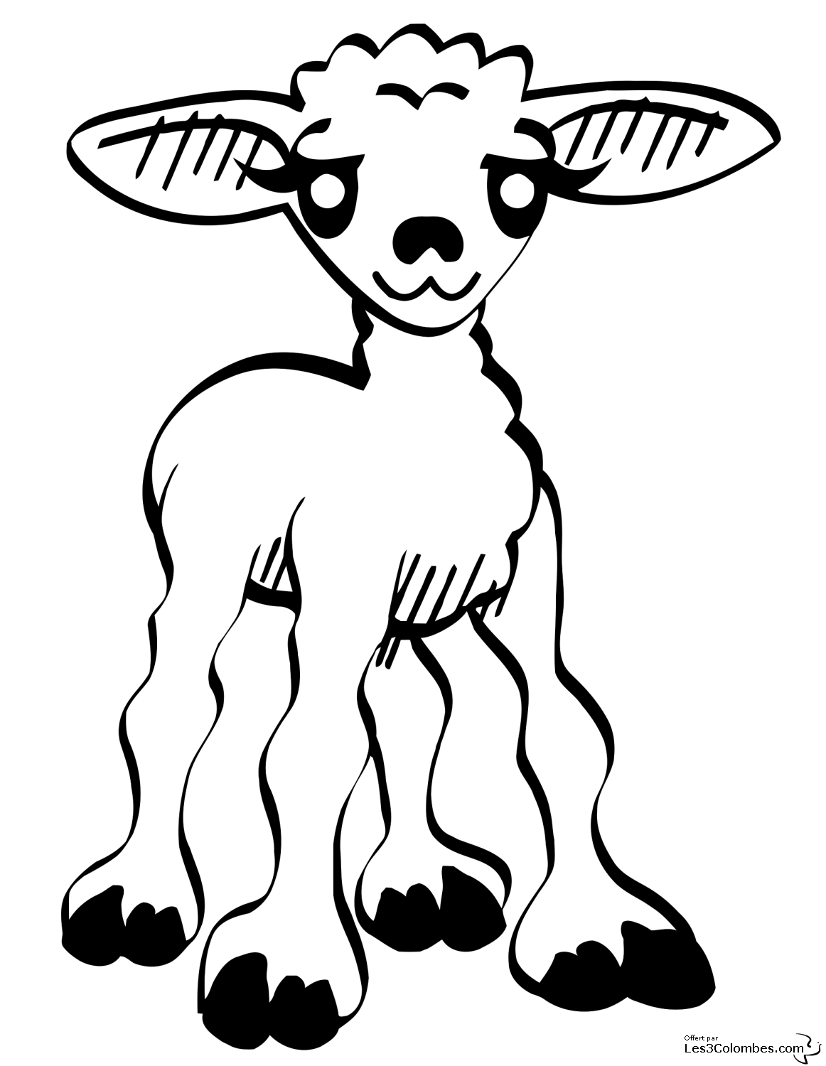 Coloring page: Lamb (Animals) #221 - Free Printable Coloring Pages